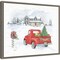 Farmhouse Holidays VI Truck by Beth Grove 20-in. W x 16-in. H. Canvas Wall Art Print Framed in Grey